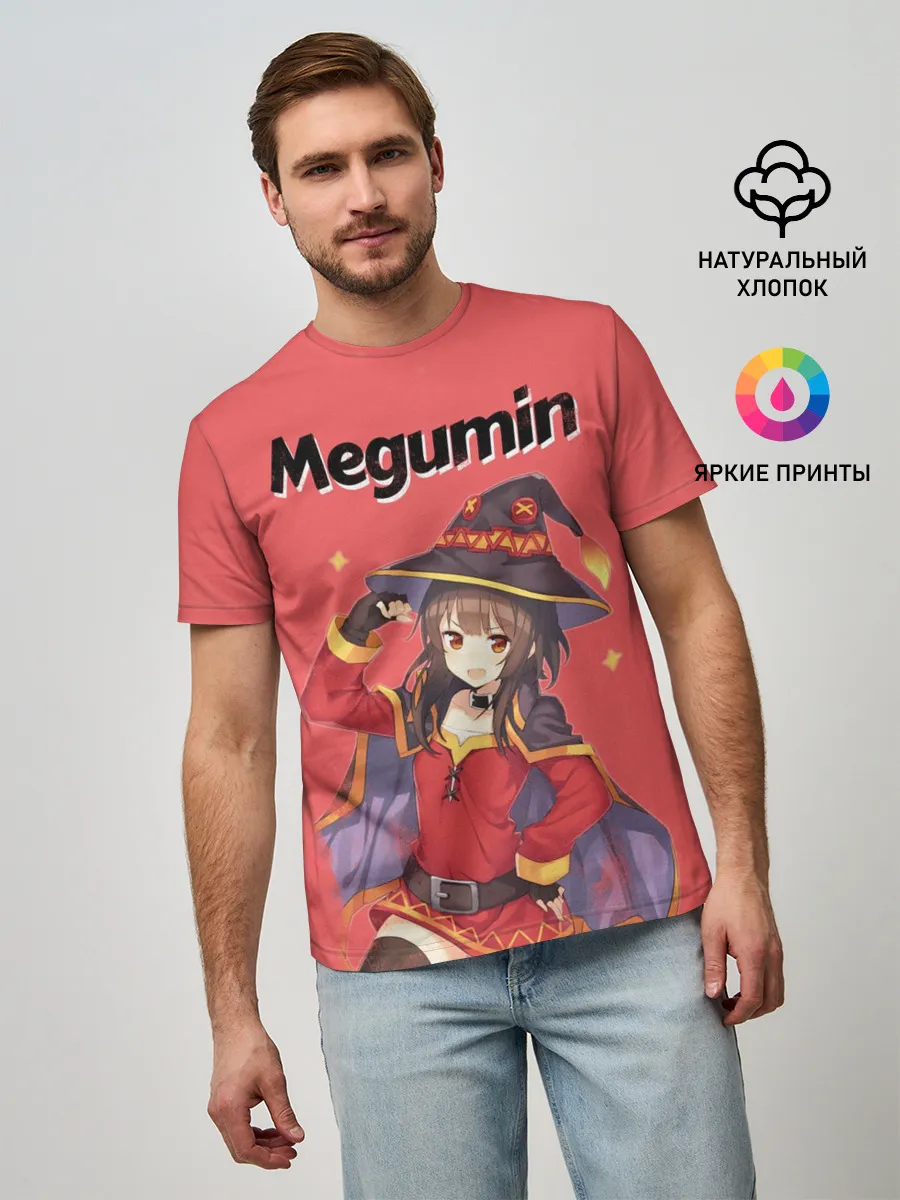 Мужская базовая футболка / Megumin показывает силу