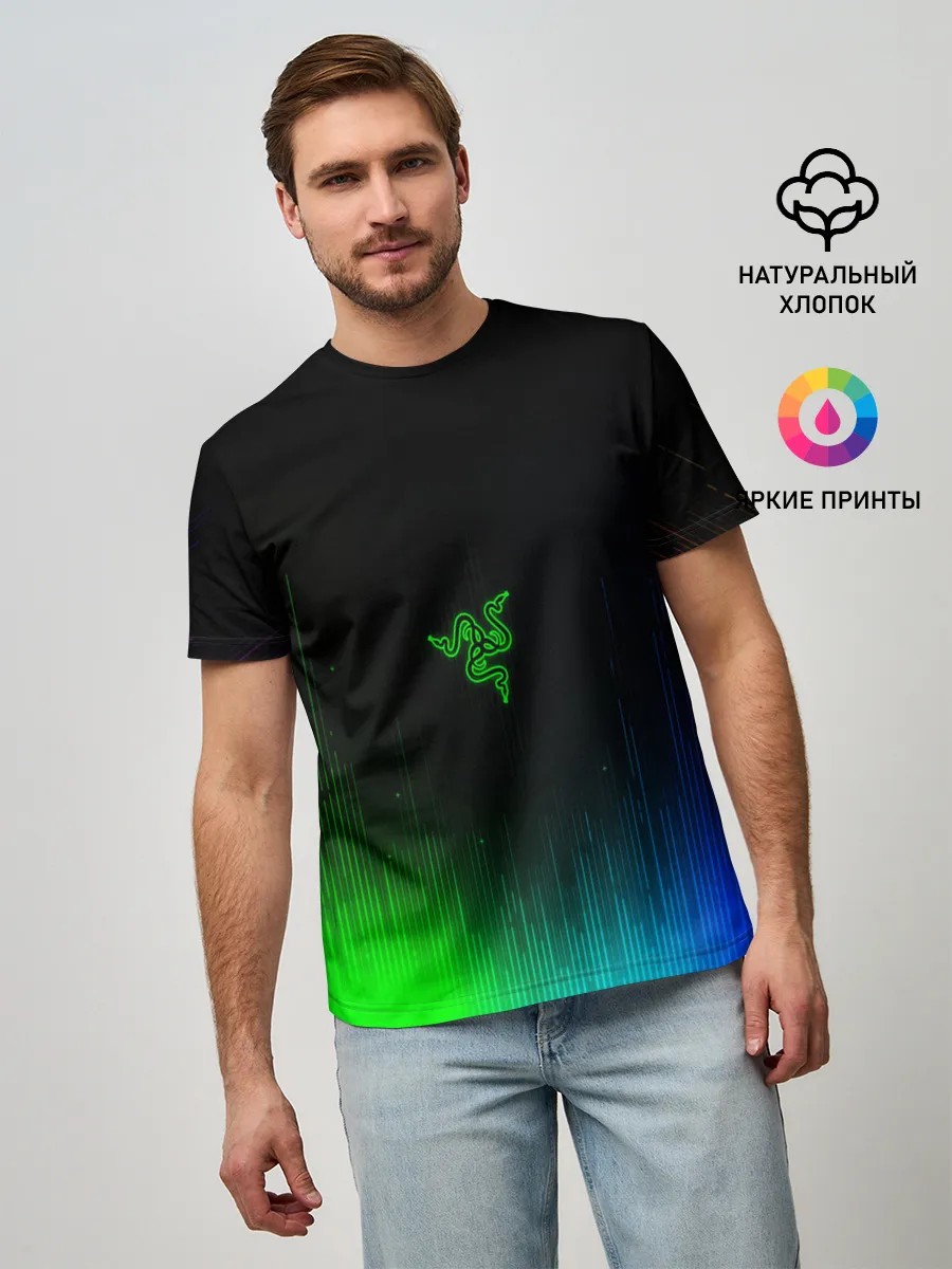 Мужская базовая футболка / RAZER NEON