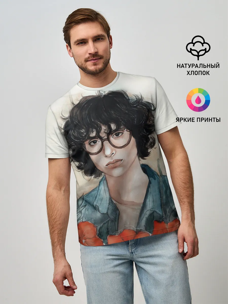 Мужская базовая футболка / finn wolfhard