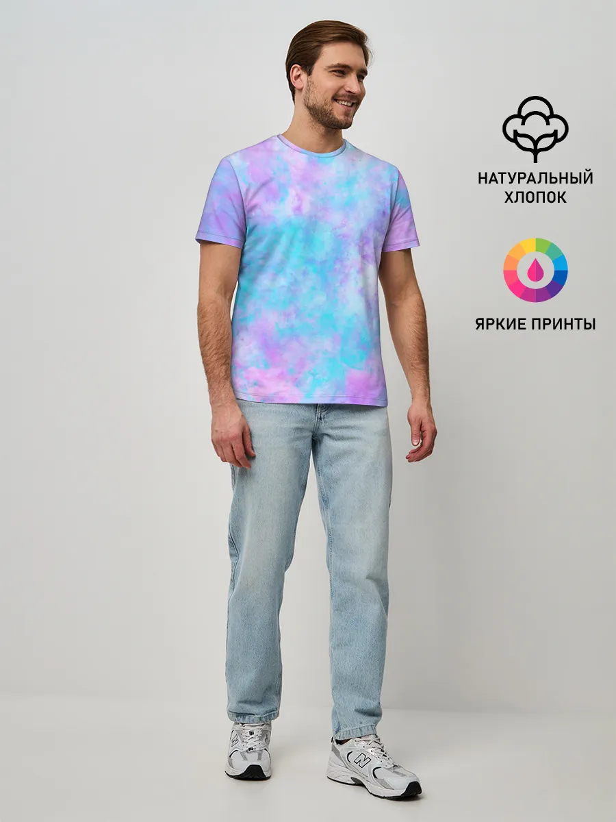 Мужская базовая футболка / Мрамор Tie Dye