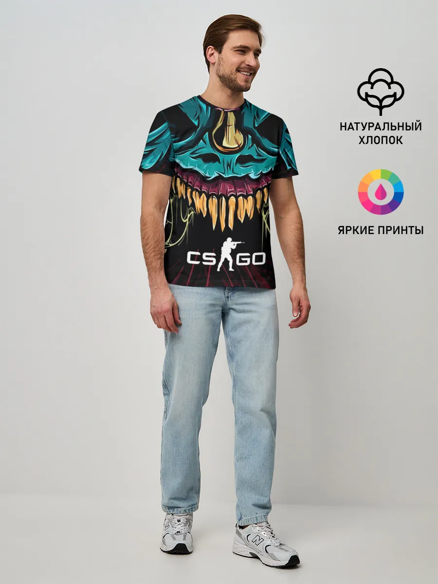 Мужская базовая футболка / CS GO hyper beast skin