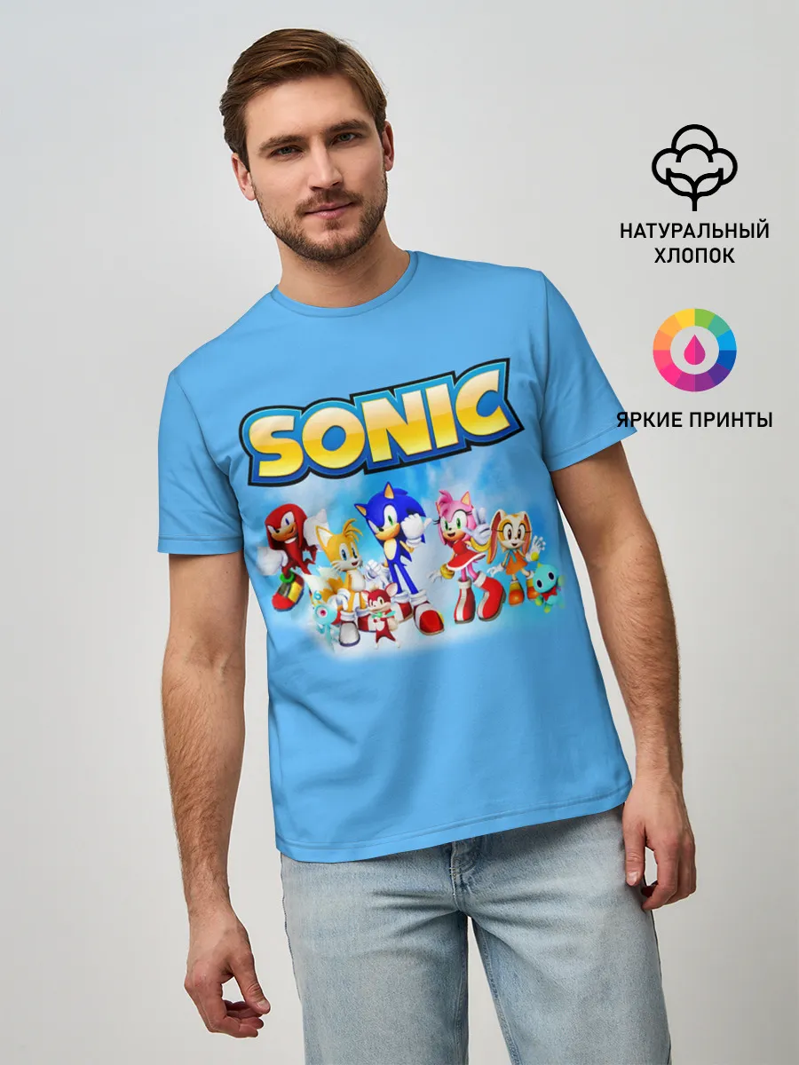 Мужская базовая футболка / SONIC