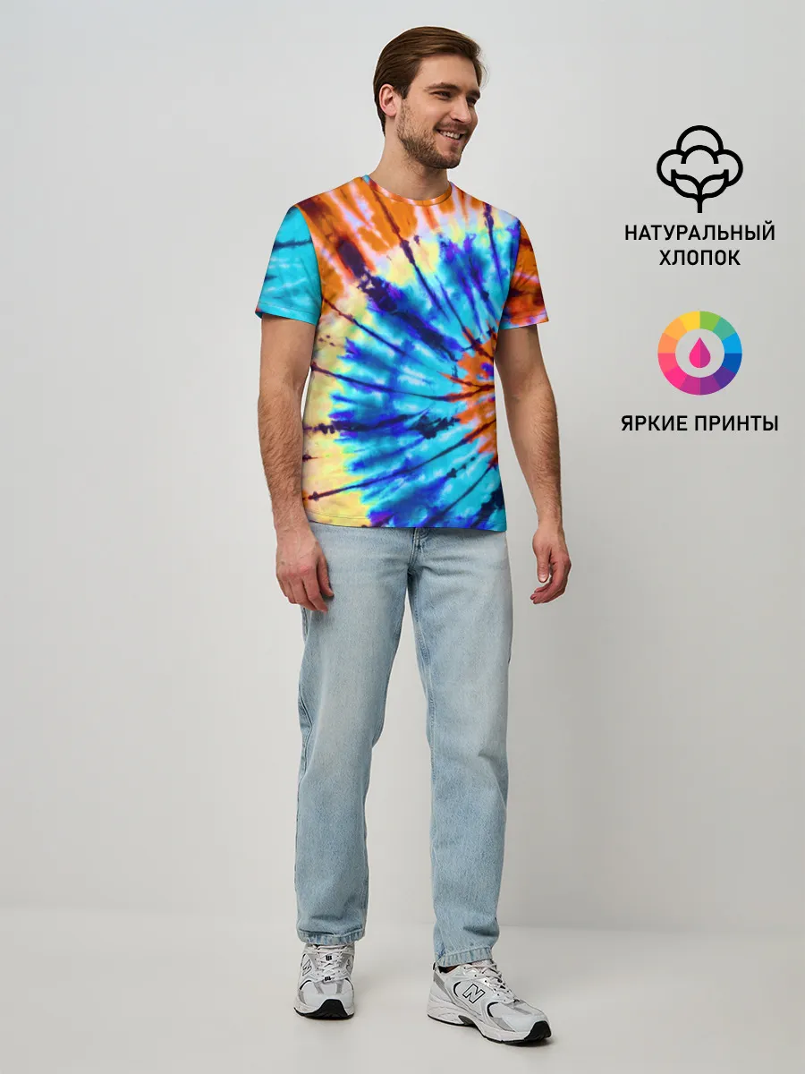 Мужская базовая футболка / Tie dye