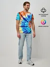 Мужская базовая футболка / Tie dye