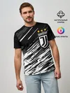 Мужская базовая футболка / JUVENTUS / ЮВЕНТУС / БРЫЗГИ