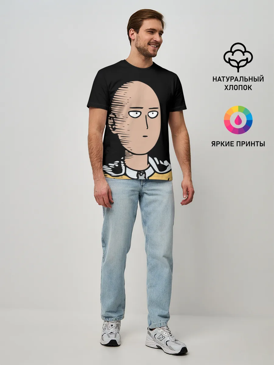 Мужская базовая футболка / One-Punch Man Ванпачмен