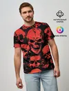 Мужская базовая футболка / Skulls pattern