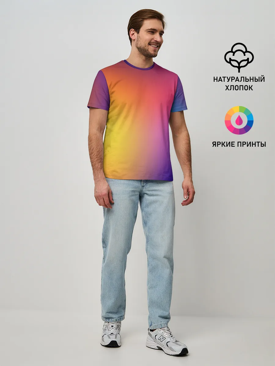 Мужская базовая футболка / Abstract gradient colors