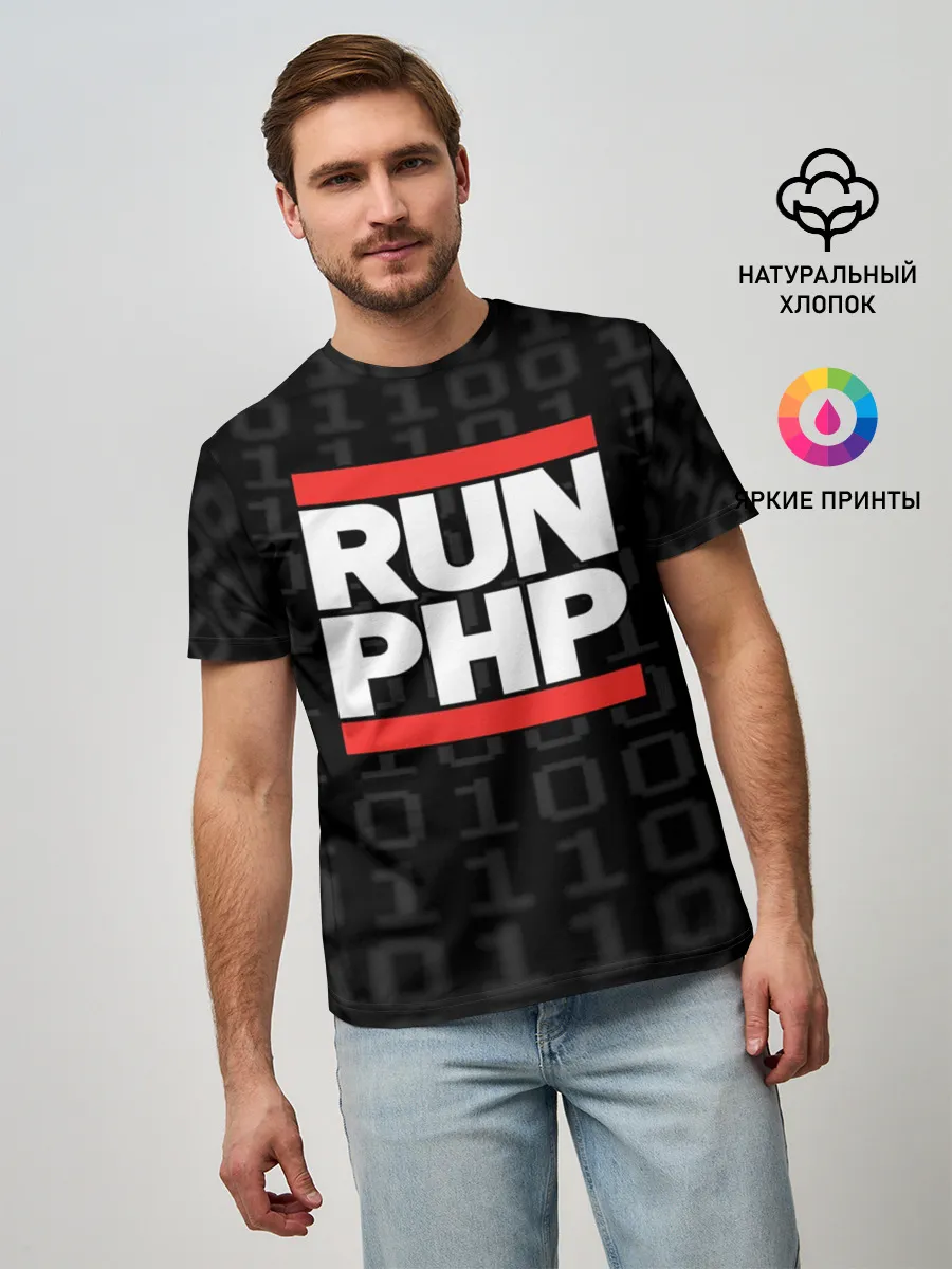 Мужская базовая футболка / Run PHP