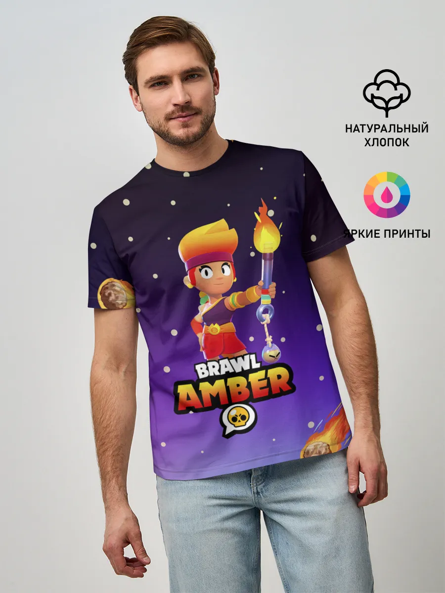 Мужская базовая футболка / BRAWL STARS AMBER.