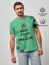 Мужская базовая футболка / KEEP CALM and BREATHE