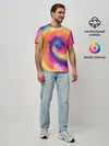 Мужская базовая футболка / TIE-DYE MULTICOLOR