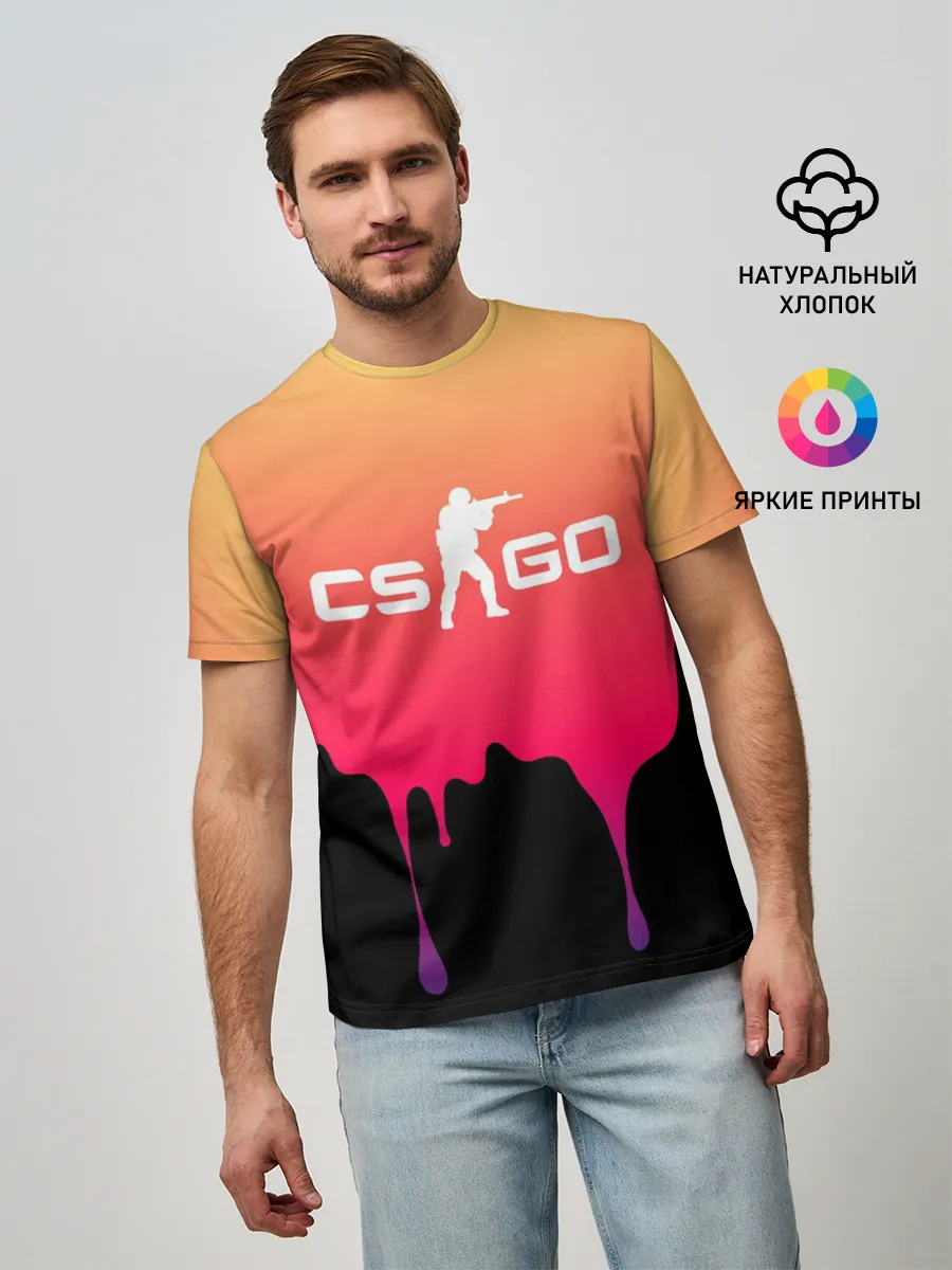 Мужская базовая футболка / CS GO GRADIENT