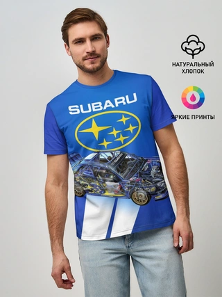 Мужская базовая футболка / Subaru