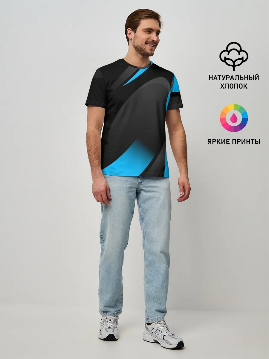 Мужская базовая футболка / SPORT WEAR BLUE