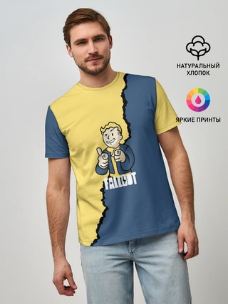 Мужская базовая футболка / Fallout logo boy