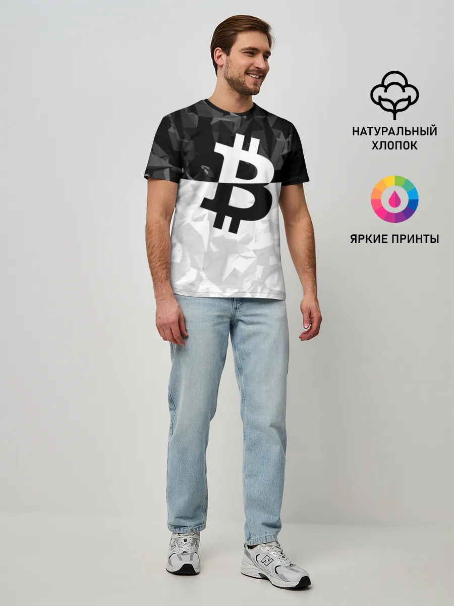 Мужская базовая футболка / BITCOIN Black Collection