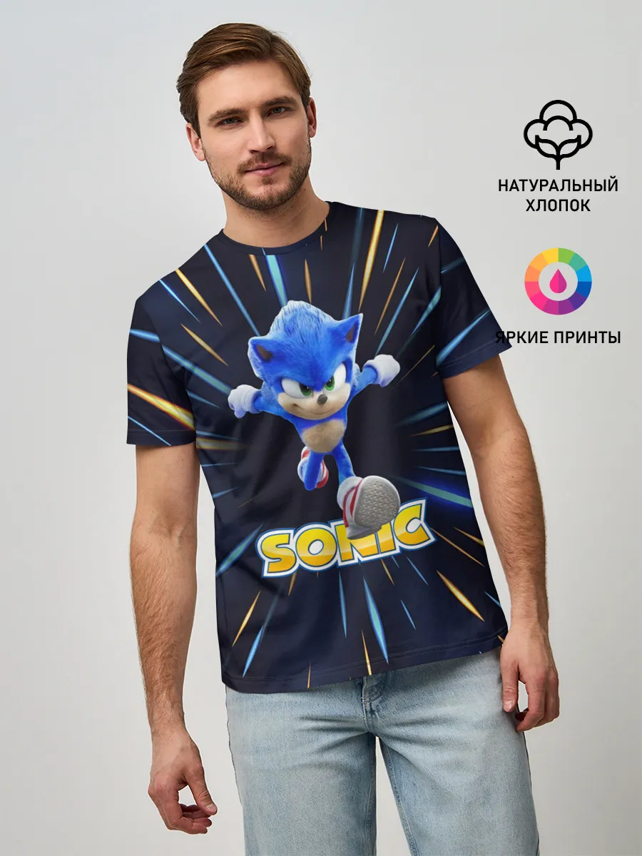 Мужская базовая футболка / SONIC.