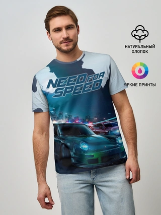 Мужская базовая футболка / Need for Speed