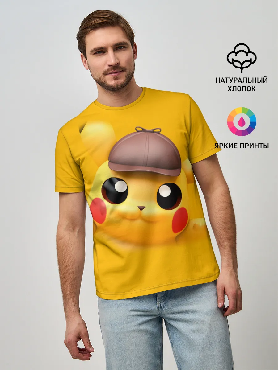 Мужская базовая футболка / Pikachu Pika Pika