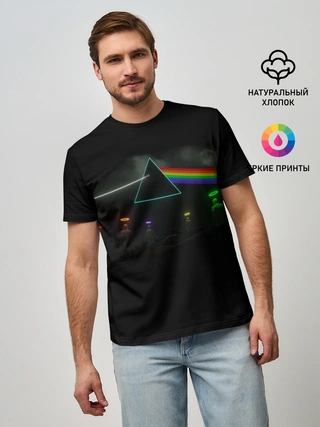 Мужская базовая футболка / ПИНК ФЛОЙД | PINK FLOYD LOGO