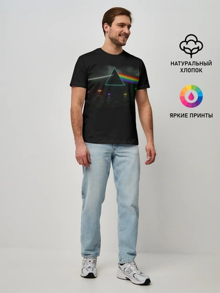 Мужская базовая футболка / ПИНК ФЛОЙД | PINK FLOYD LOGO