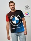 Мужская базовая футболка / BMW - Снежный