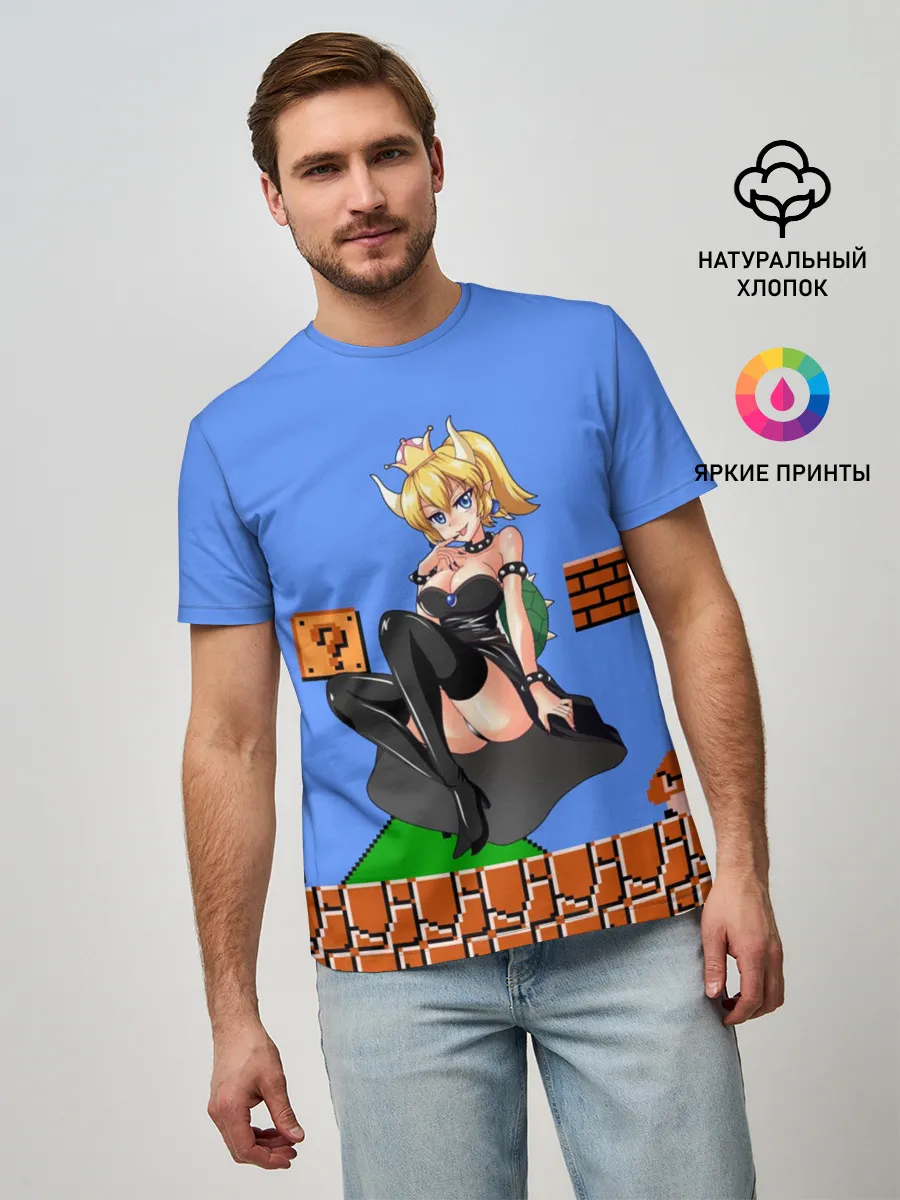 Мужская базовая футболка / Bowsette