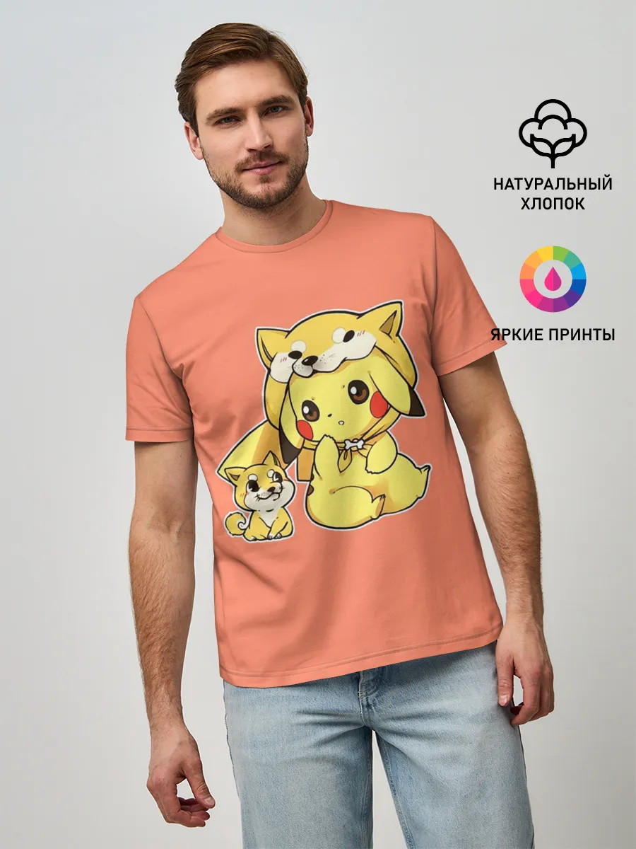 Мужская базовая футболка / Pikachu Pika Pika