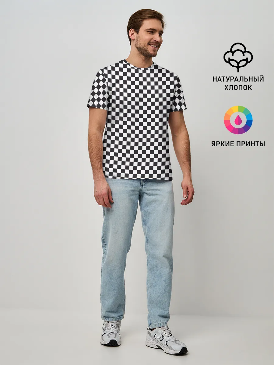 Мужская базовая футболка / Checkerboard