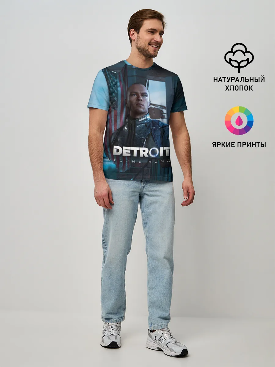 Мужская базовая футболка / Detroit: Become Human - Markus