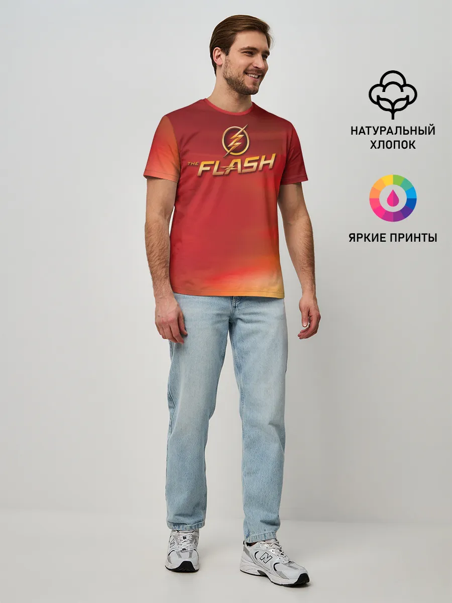 Мужская базовая футболка / The Flash Logo Pattern