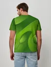 Мужская базовая футболка / 3d Green abstract