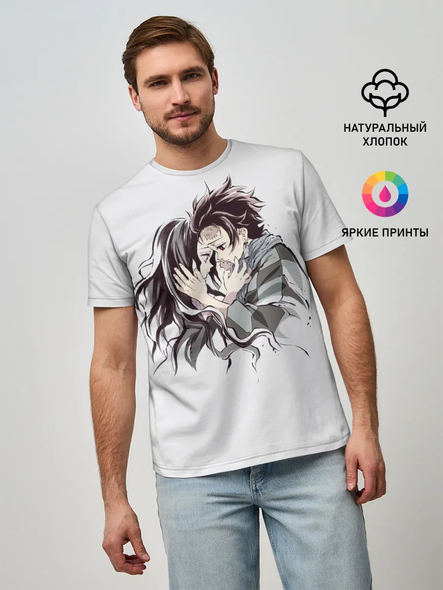 Мужская базовая футболка / Kimetsu no Yaiba поцелуйчики