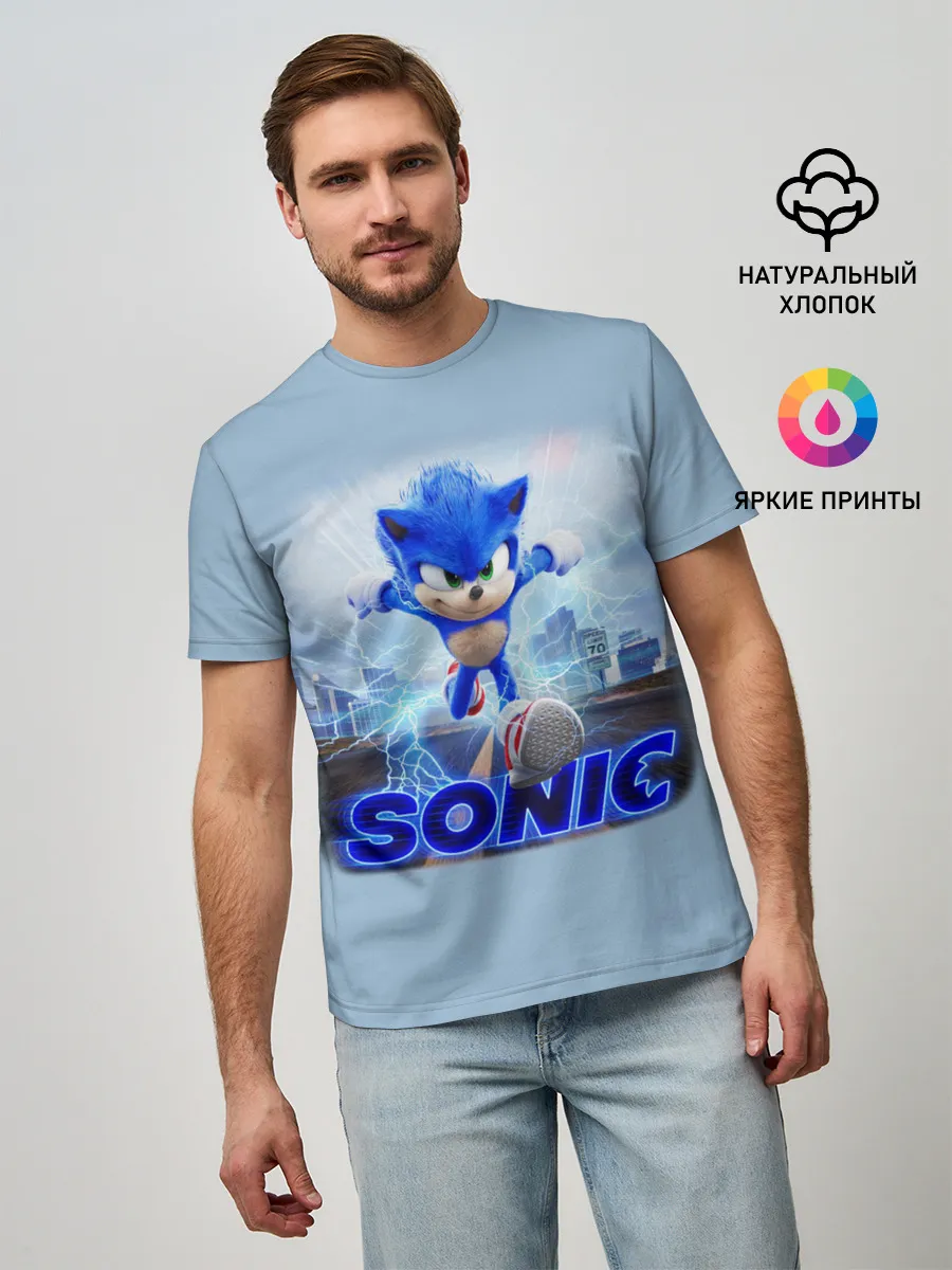 Мужская базовая футболка / SONIC