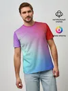 Мужская базовая футболка / Colorful Gradient