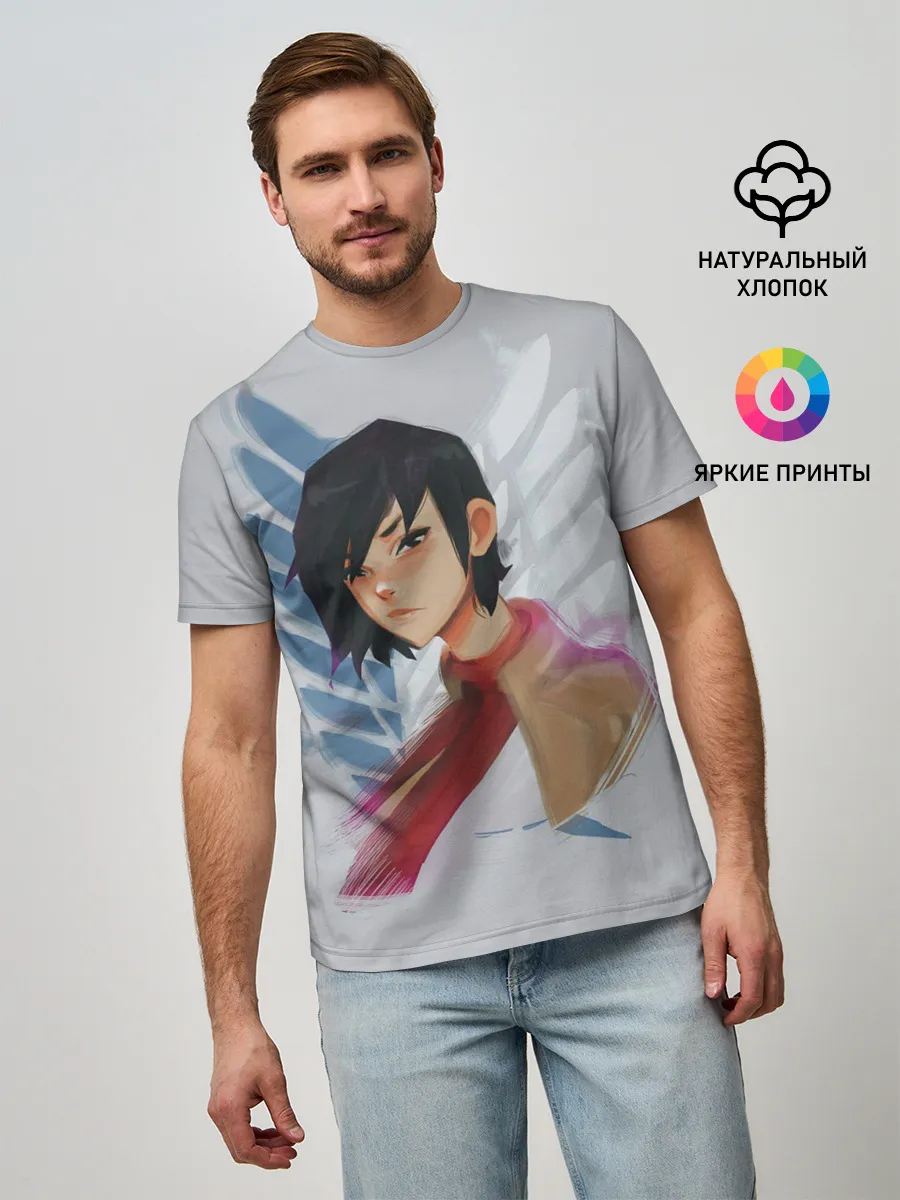 Мужская базовая футболка / Logo and Mikasa