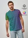 Мужская базовая футболка / Checkerboard Color