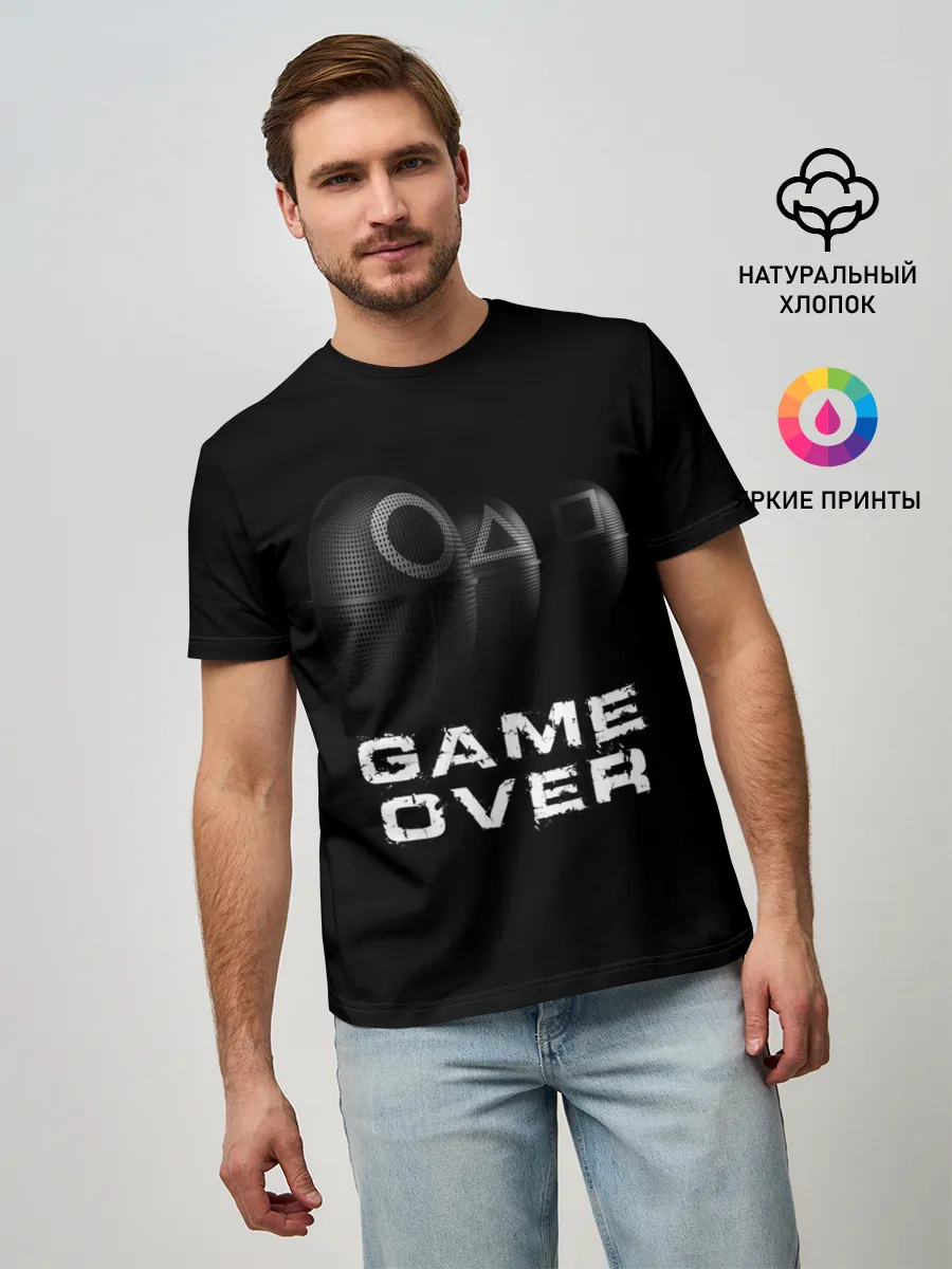 Мужская базовая футболка / ИГРА В КАЛЬМАРА GAME OVER