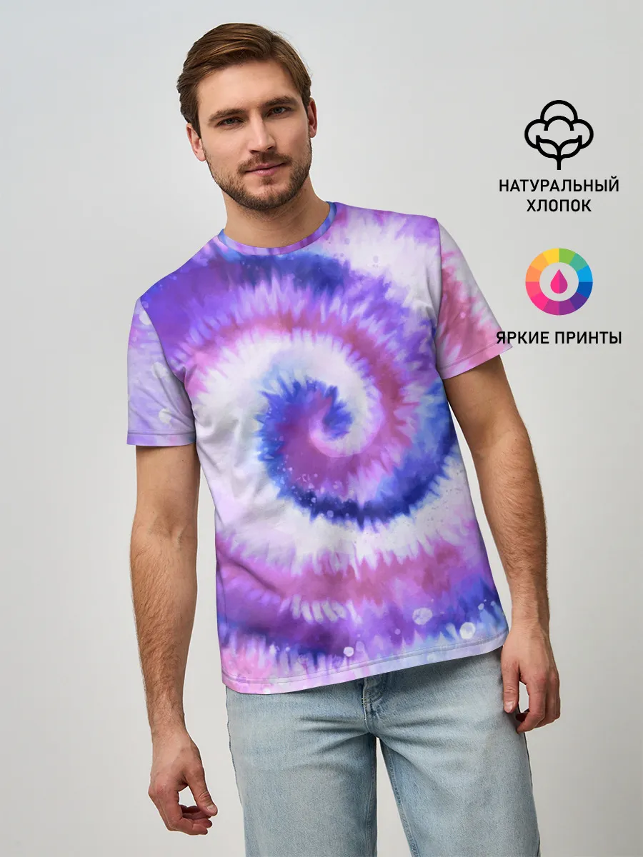 Мужская базовая футболка / TIE-DYE PURPLE