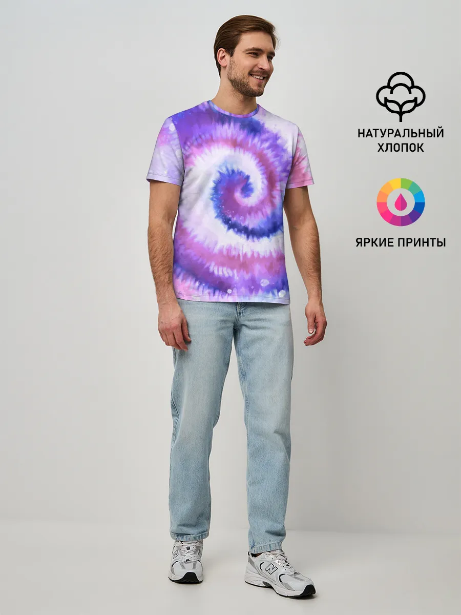 Мужская базовая футболка / TIE-DYE PURPLE