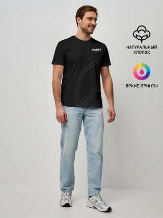 Мужская базовая футболка / PSG | Core Big Logo Black (New 2022/23)