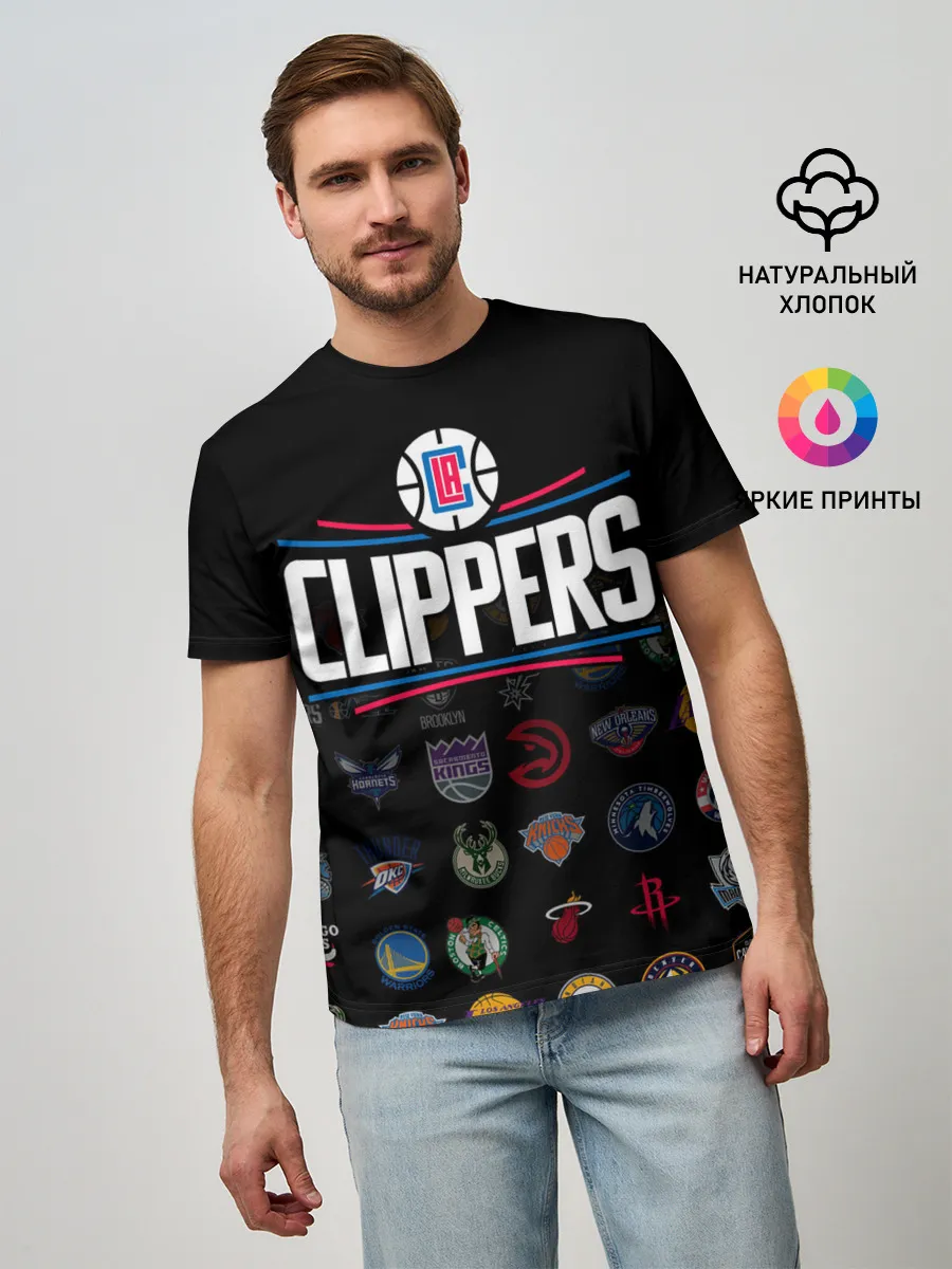 Мужская базовая футболка / Los Angeles Clippers (2)