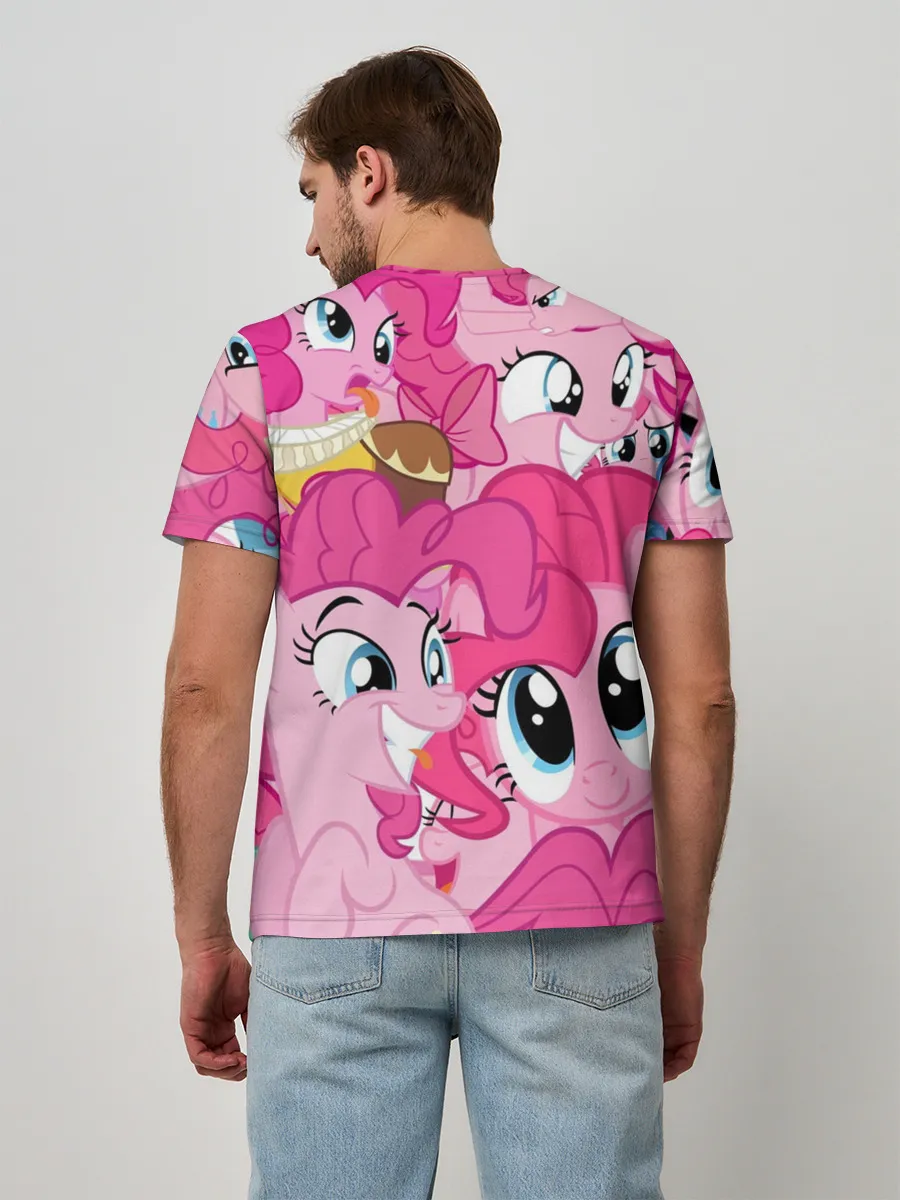 Мужская базовая футболка / Pinkie Pie pattern