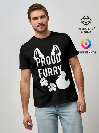 Мужская базовая футболка / Proud Furry