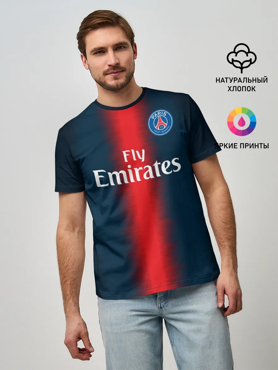 Мужская базовая футболка / PSG Форма Новая Home 18/19