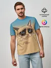 Мужская базовая футболка / Grumpy cat ART