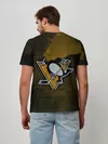 Мужская базовая футболка / Pittsburgh Penguins на спине