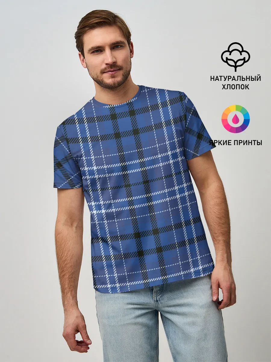 Мужская базовая футболка / Шотландка | Tartan