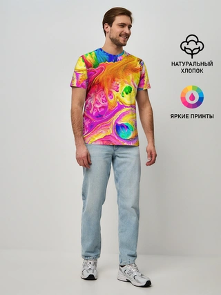 Мужская базовая футболка / TIE DYE | ЯРКИЕ КРАСКИ